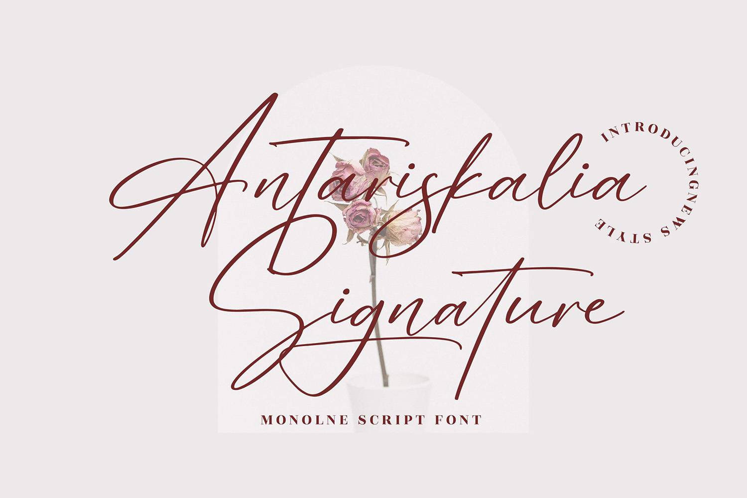 Antariskalia Signature Font sample
