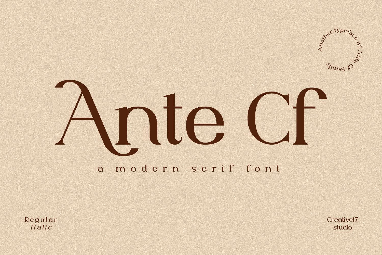 Ante Cf Serif Font sample