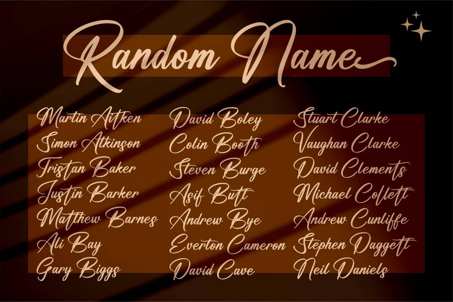 Anthony Hunter Font sample