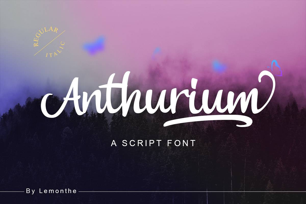 Anthurium Font sample