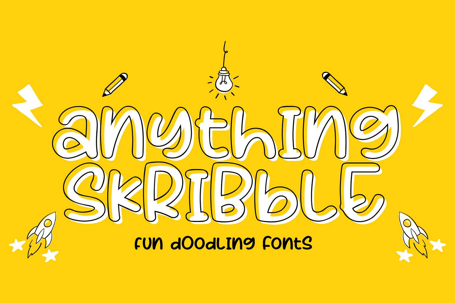 Anything Scribble Font sample