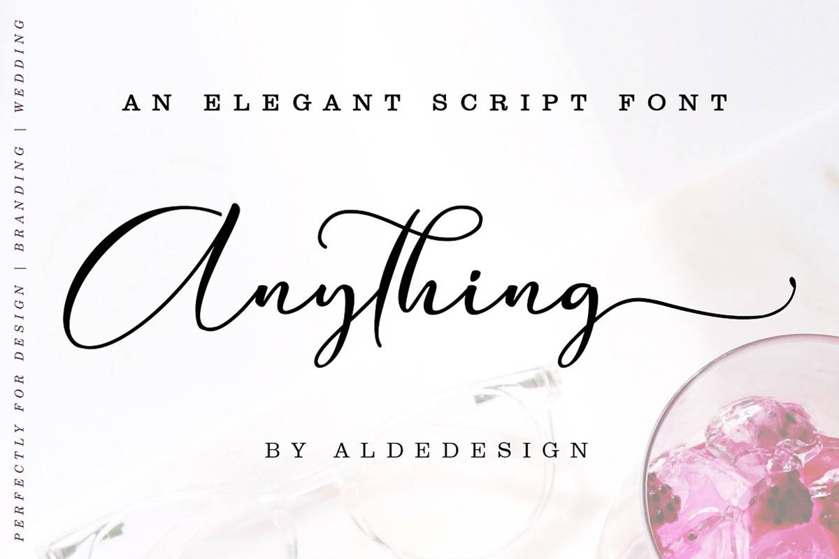 Anything Script Font sample