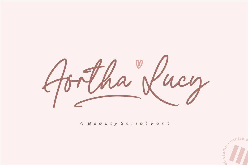 Aortha Lucy Font sample