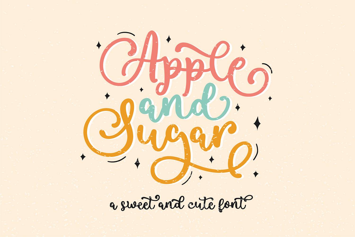 Apple and Sugar Font sample