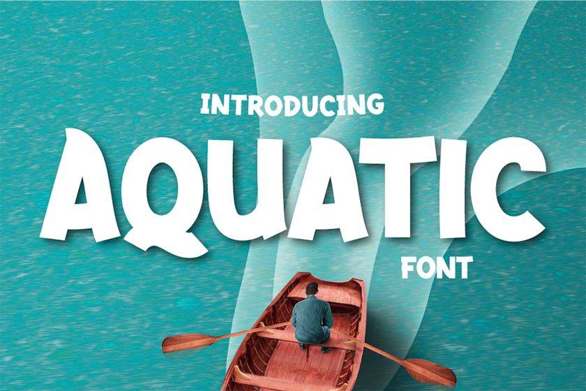 Aquatic Font sample