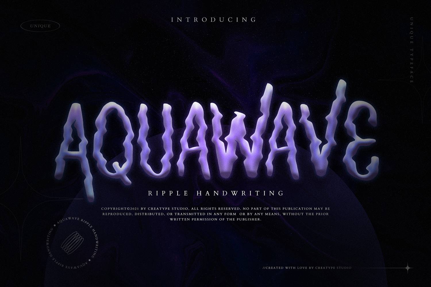 Aquawave Font sample