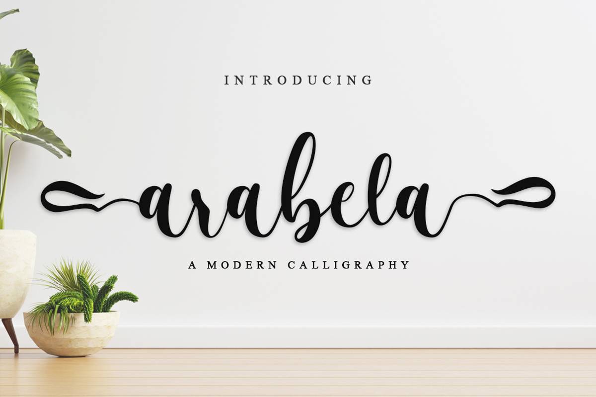 Arabela Script Font sample
