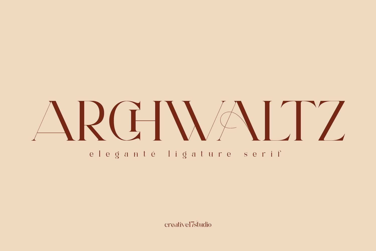 Archwaltz Font sample