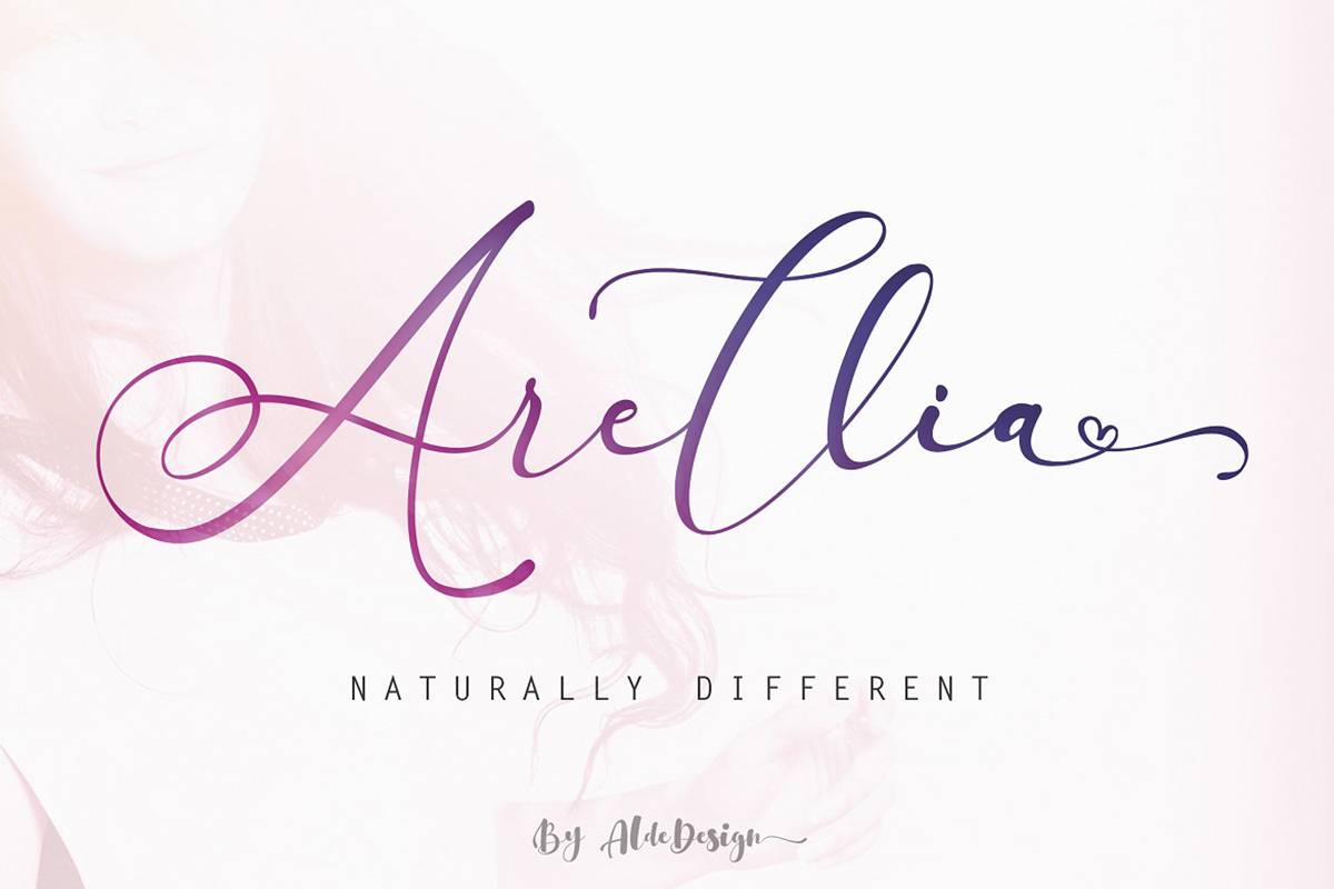 Arellia Script Font sample