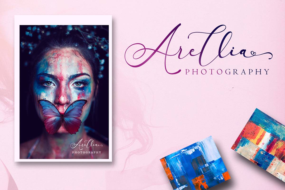 Arellia Script Font sample
