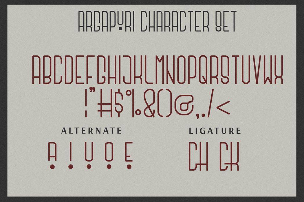 Argapuri Font sample
