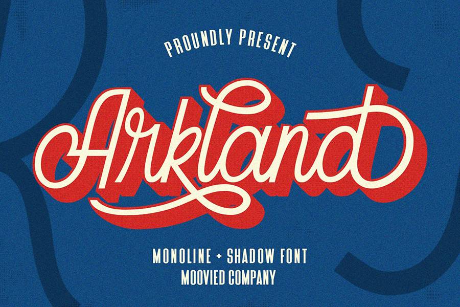 Arkland Monoline Script Demo Font sample