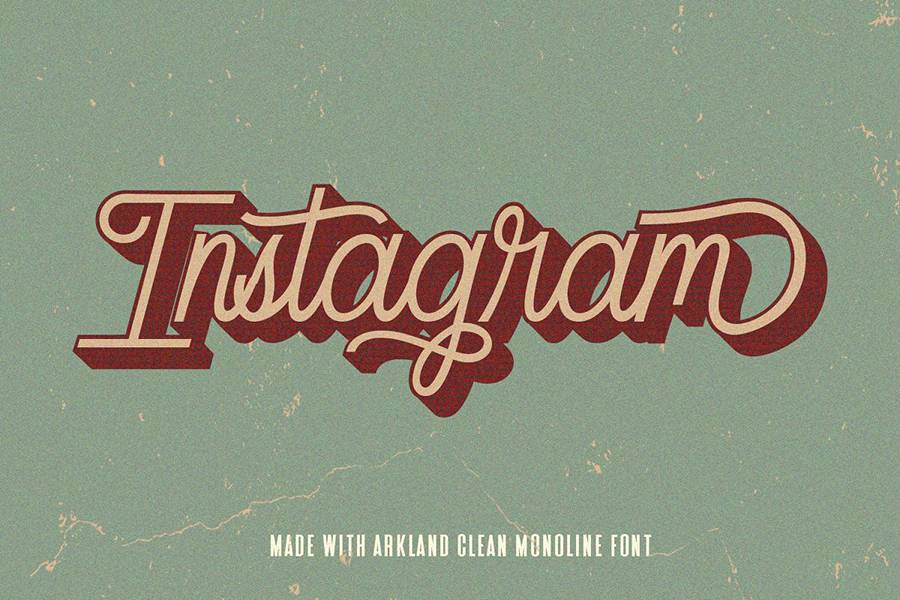 Arkland Monoline Script Demo Font sample