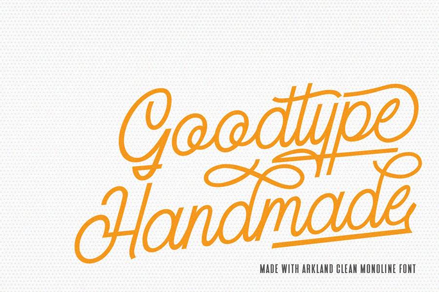 Arkland Monoline Script Demo Font sample