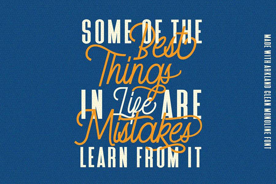 Arkland Monoline Script Demo Font sample