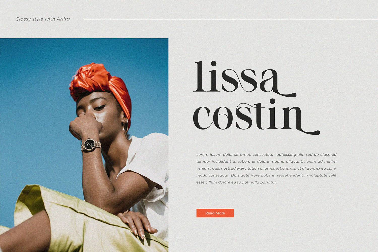Arlita Font sample
