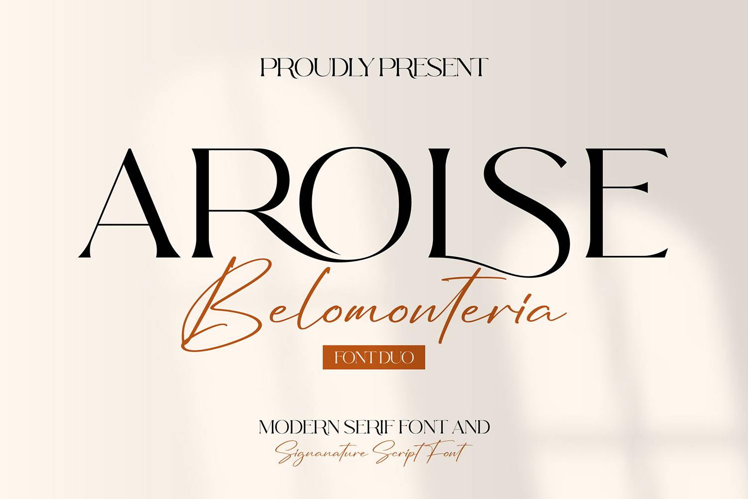 Arolse Belmonteria Font sample