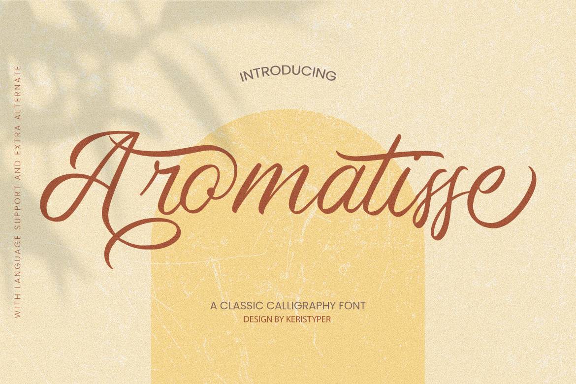 Aromatisse Font sample