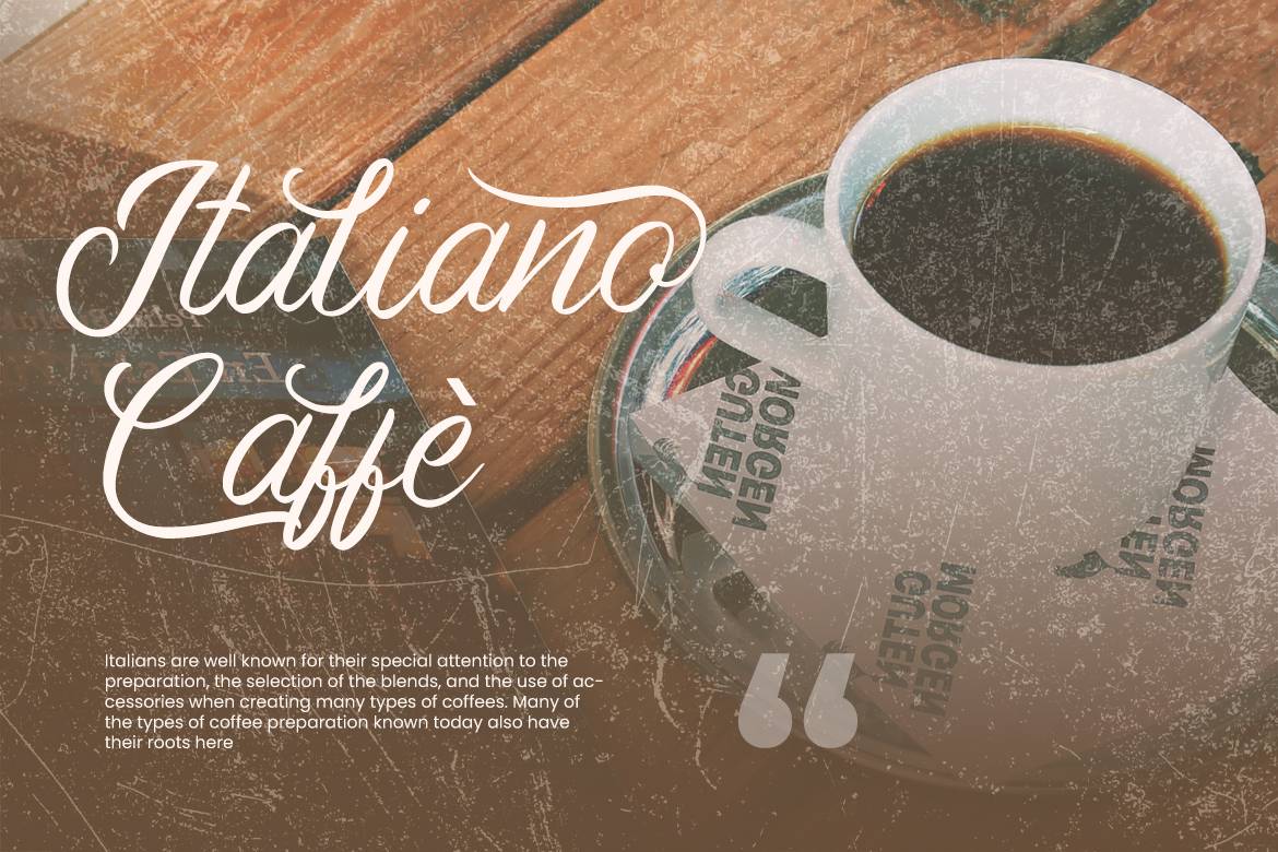 Aromatisse Font sample