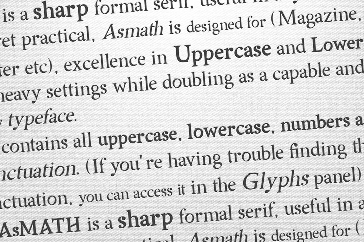 AsMATH Font sample