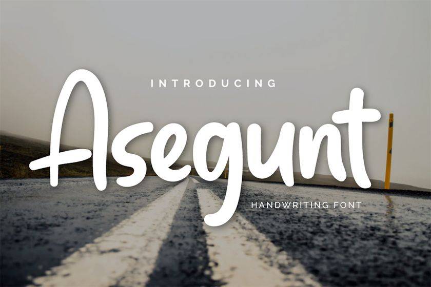 Asegunt Font sample