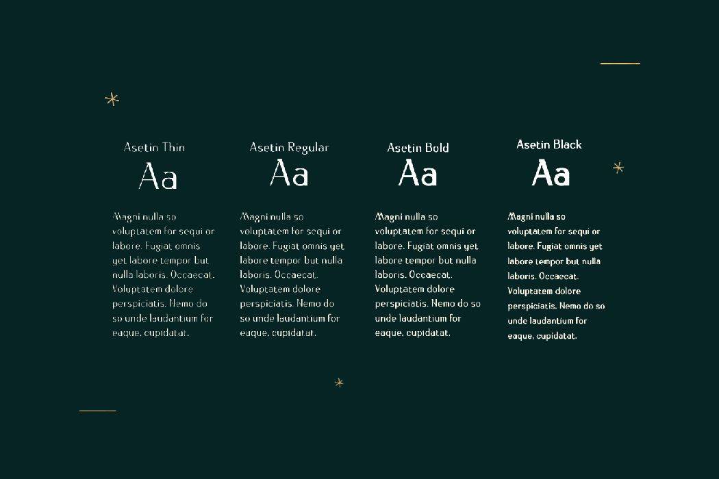 Asetin Font sample