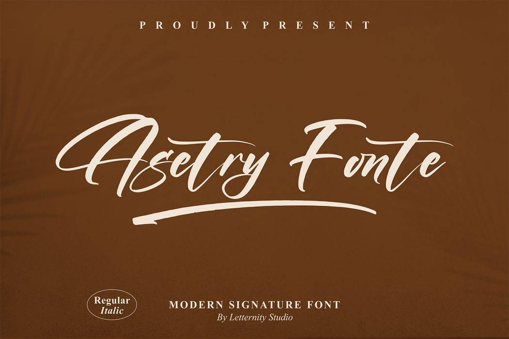 Asetry Fonte Font sample