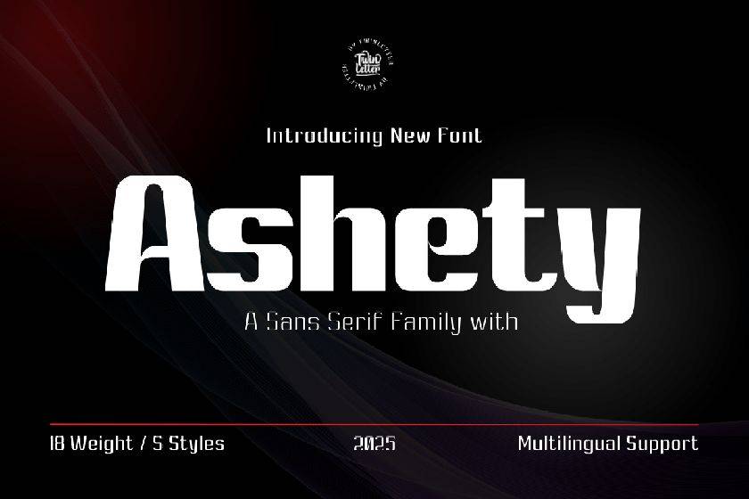 Ashety Font sample