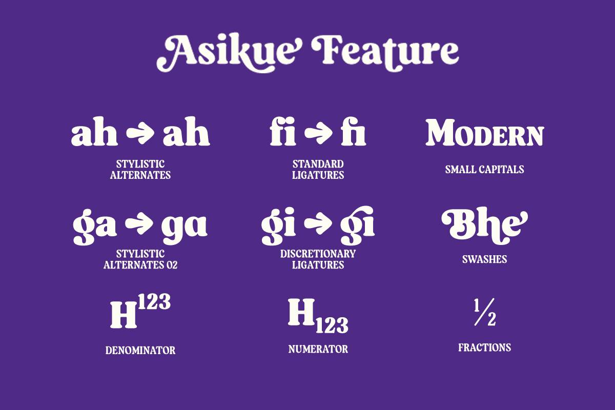 Asikue Font sample