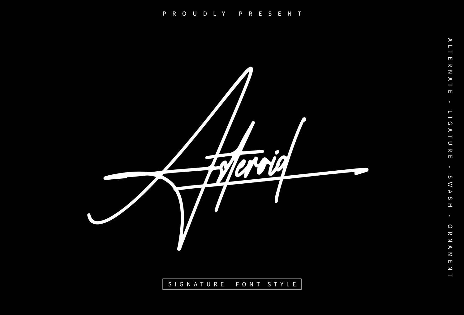 Asteroid Font sample