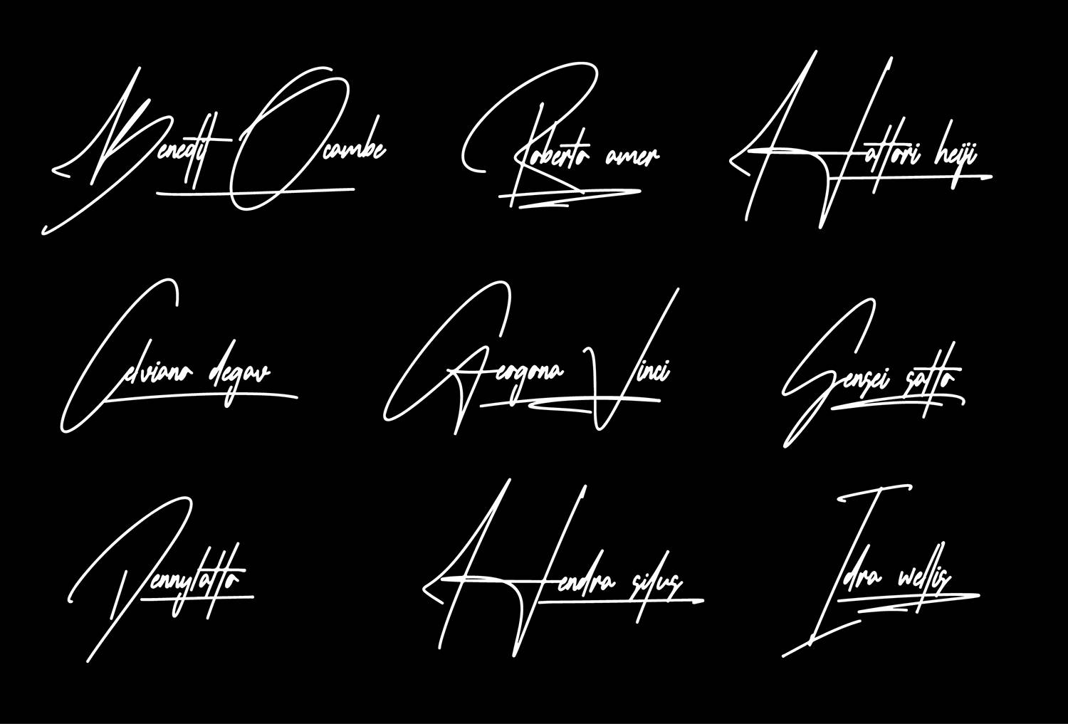 Asteroid Font sample