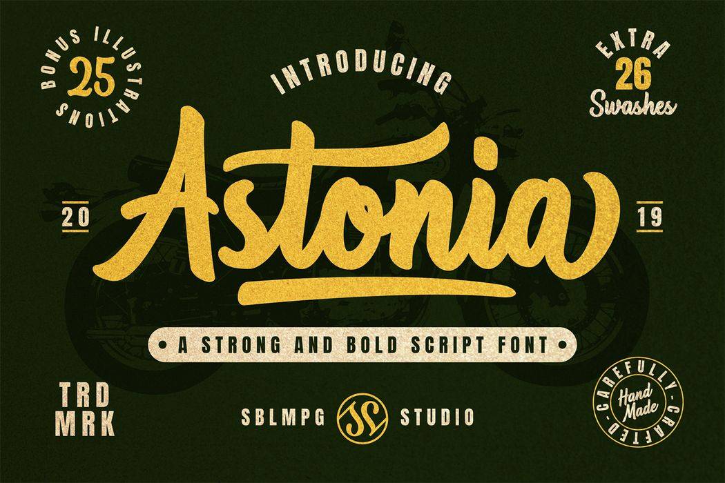 Astonia Font sample