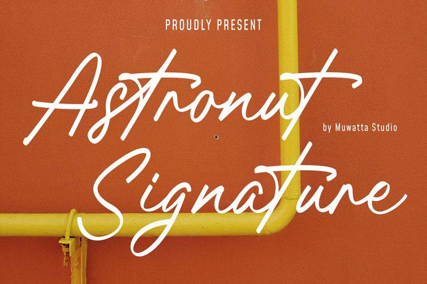 Astronut Signature Font sample