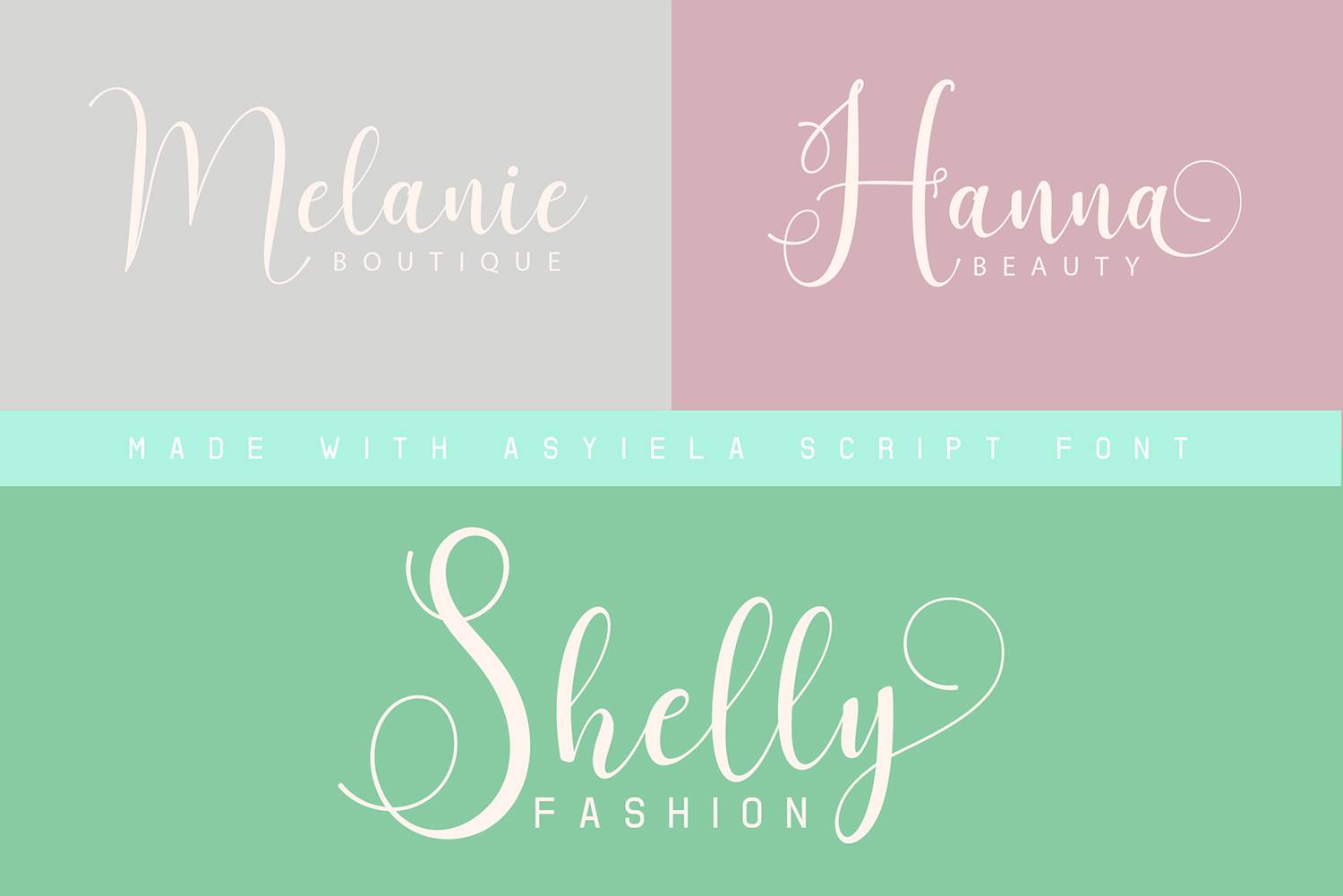 Asyiela Font sample