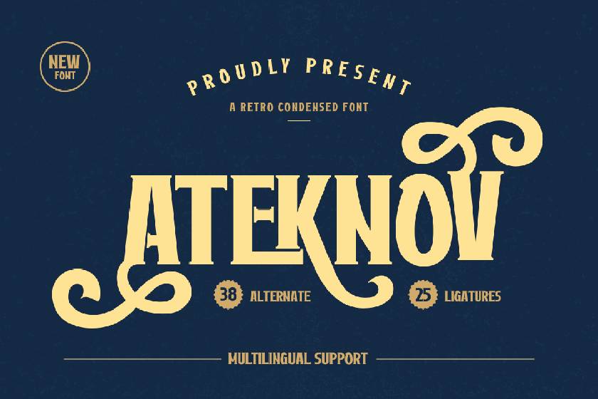 Ateknov Font sample