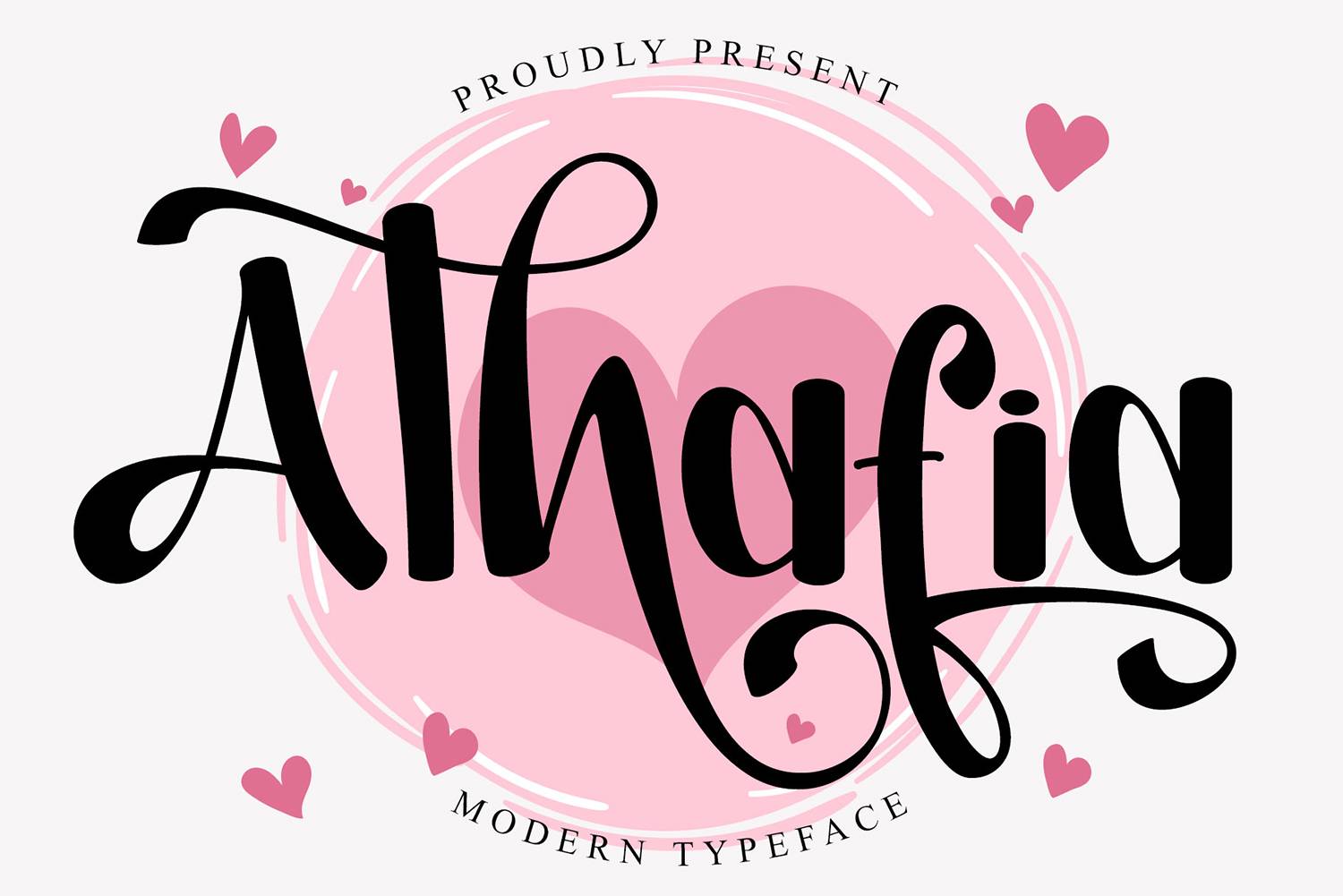 Athafia Font sample