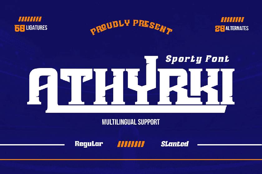 Athyrki Font sample