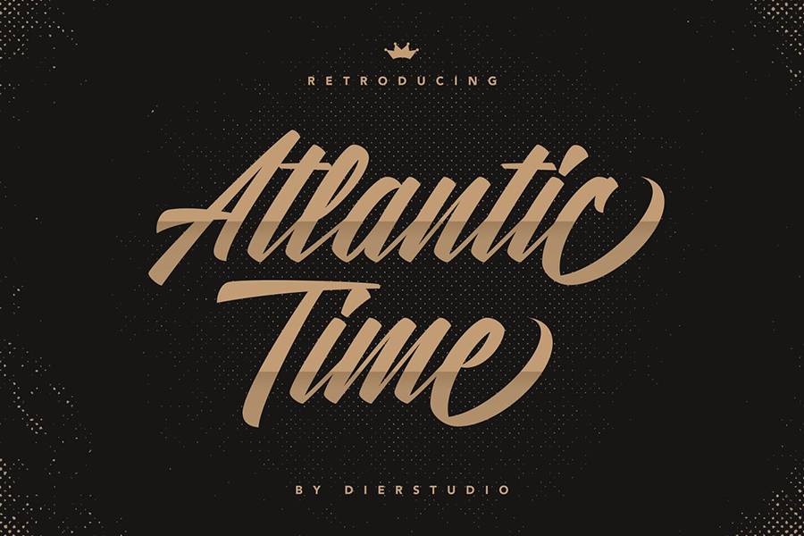 Atlantic Time Script Demo Font sample