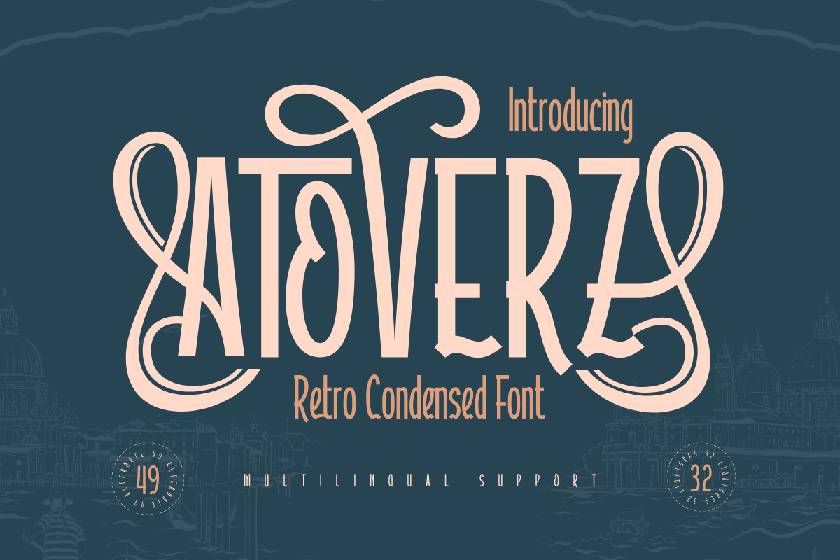 Atoverz Font sample