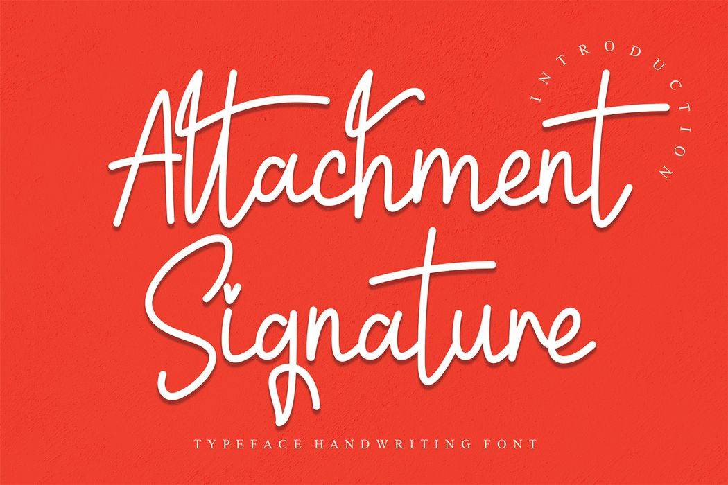 Attachment Signature Font sample