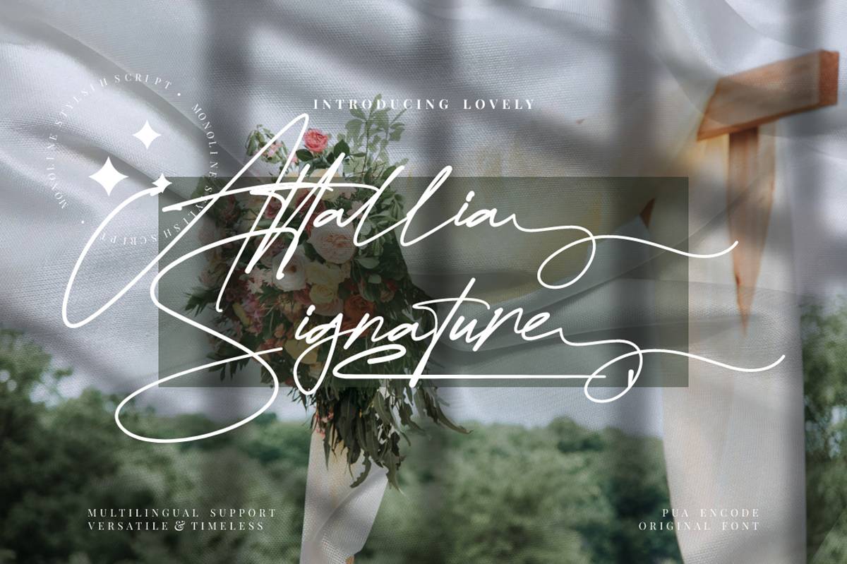 Attallia Signature Font sample