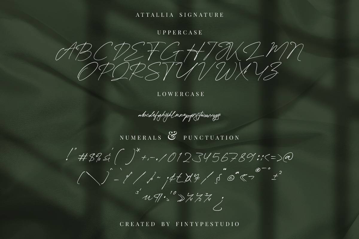 Attallia Signature Font sample