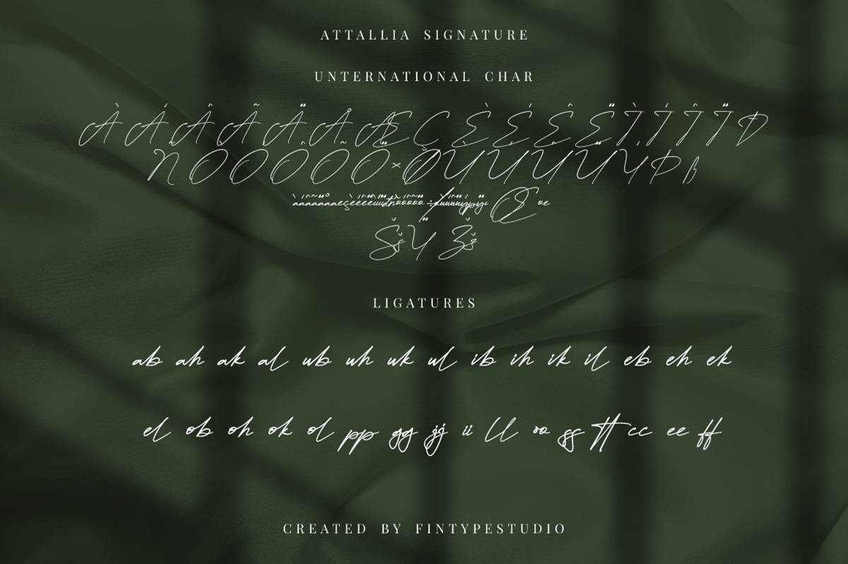Attallia Signature Font sample