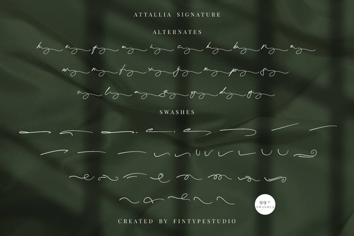 Attallia Signature Font sample