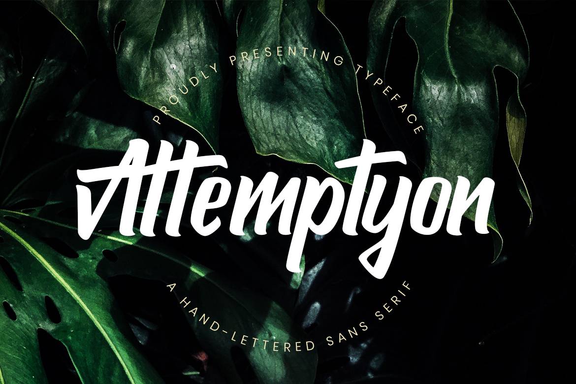Attemptyon Hand-Lettered Sans Serif Font sample