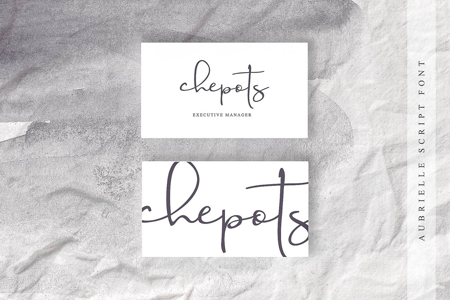Aubrielle Font sample
