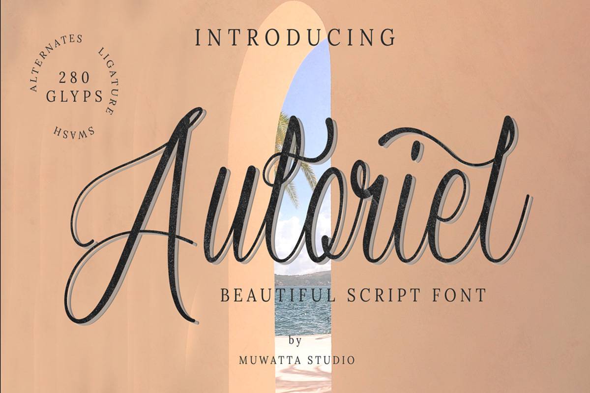Auloriel Script Font sample