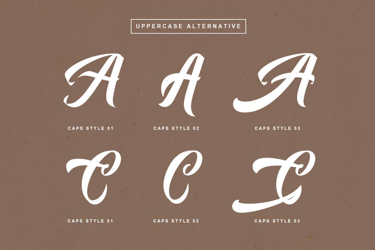 Auntekhno Script Font sample