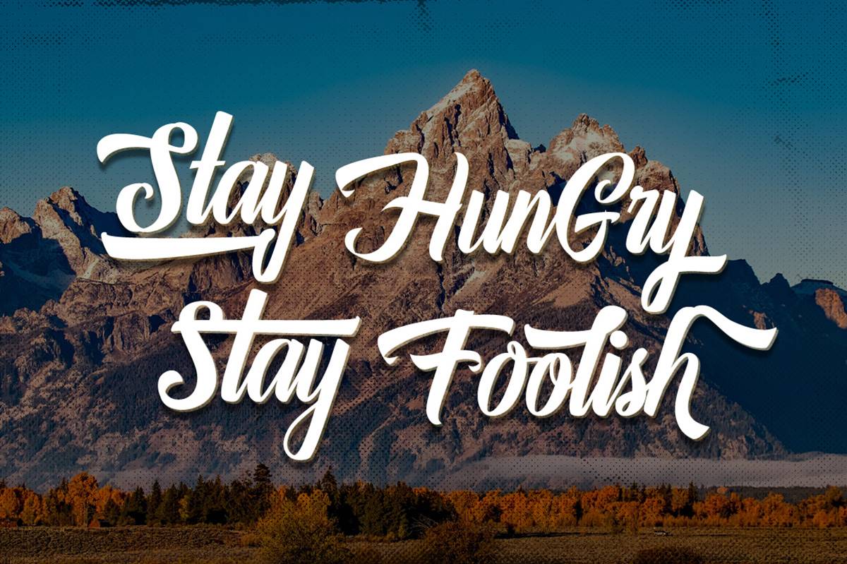 Auntekhno Script Font sample