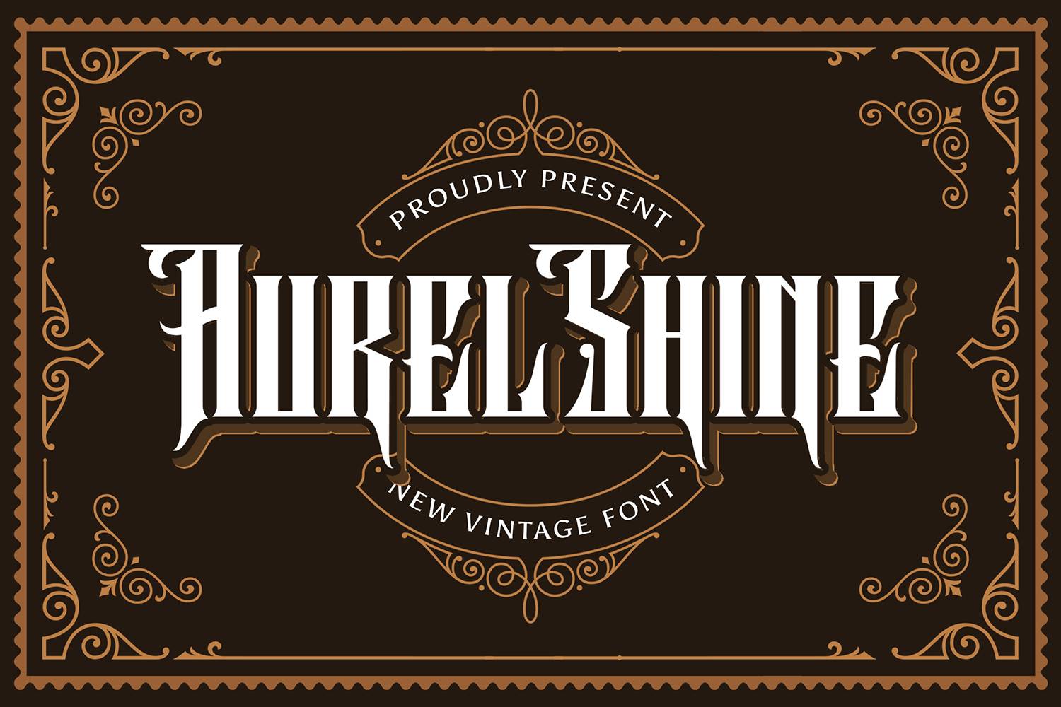 Aurel Shine Font sample